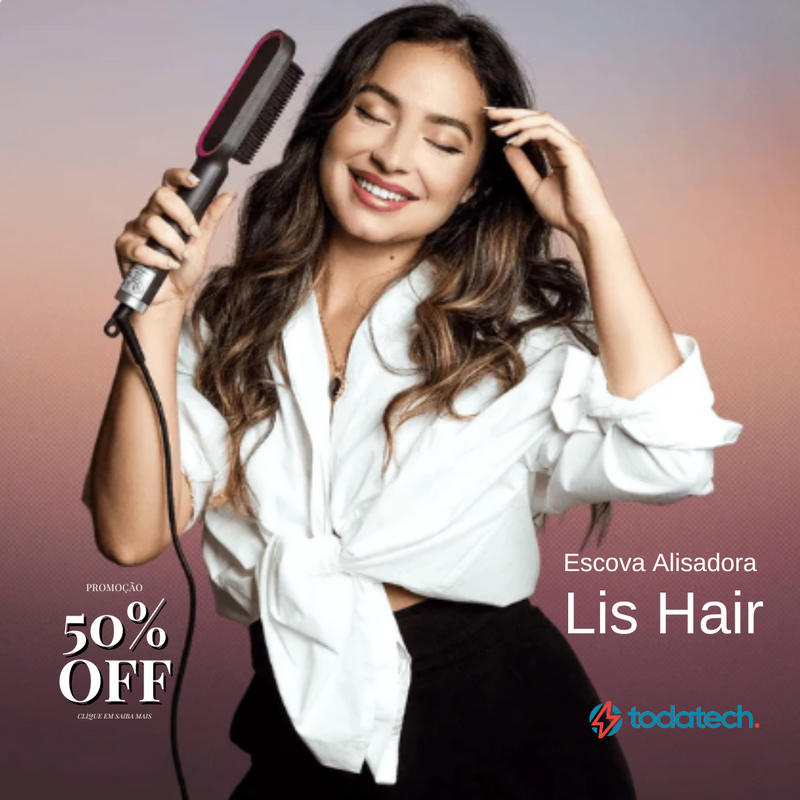 Escova Alisadora De Cabelos Bivolt 5x1 Lis Hair + Frete Grátis APENAS HOJE!