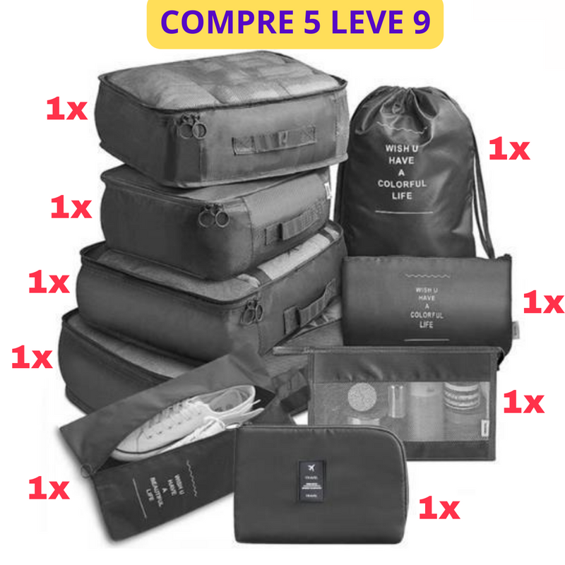 Kit de Bolsas Organizadoras á Prova D'água - (Compre o Kit com 5 e Leve +4 de Brinde)