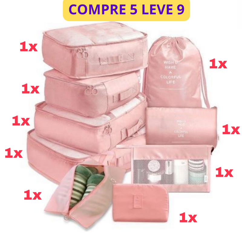 Kit de Bolsas Organizadoras á Prova D'água - (Compre o Kit com 5 e Leve +4 de Brinde)