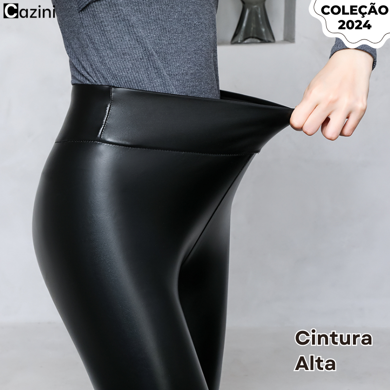 Calça de Couro Aveludada - Hot Slim® | Coleção 2024