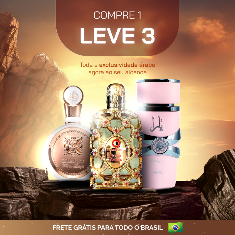 PROMOÇÃO COMPRE 1 LEVE 3 - Lattafa Yara, Fakhar e Royal Amber - Oferta De Natal  - 100ml Cada