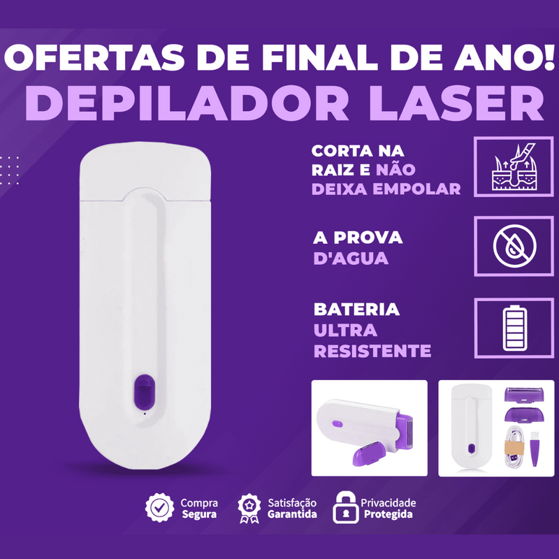 Depilador TechLaser™ Indolor profissional | Frete grátis apenas HOJE!