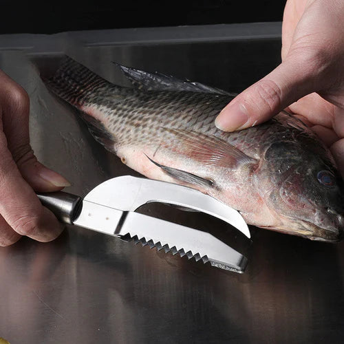 FishScaler - Faca Inoxidável 3 em 1 para Limpeza de Peixe [Compre 1 Leve 2]